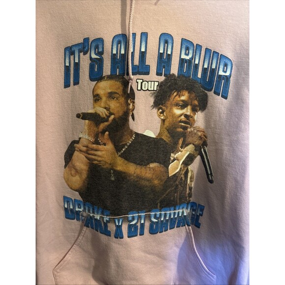 Large Drake and 21 Savage It’s All A Blur Tour Concert Sweatshirt Pullover - Picture 2 of 7